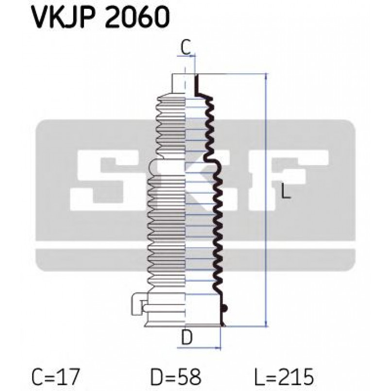 VKJP 2060 SKF - Пильовик привідного валу